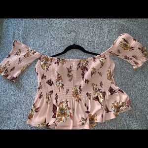 Off the shoulder floral top